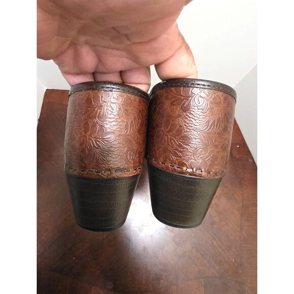 Dansko Women's Embossed Brown Leather Clogs Mom Core Size 39 - Picture 6 of 13